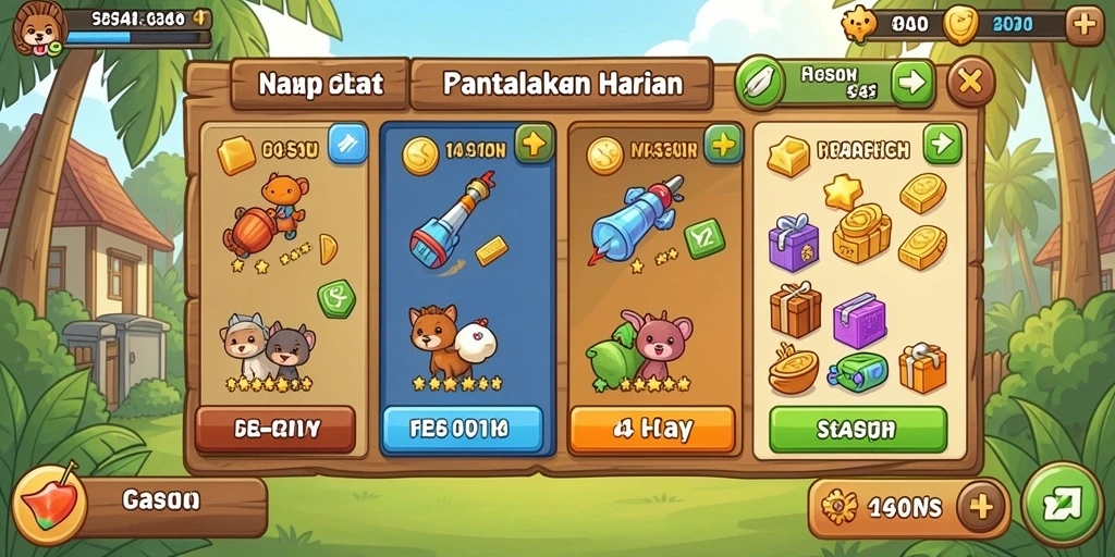 Menu utama dengan tampilan menarik dan mudah dinavigasi.
