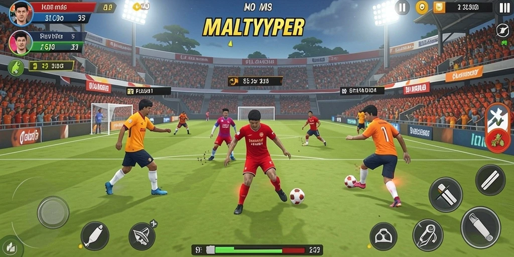 Screenshot memperlihatkan grafis luar angkasa yang indah.